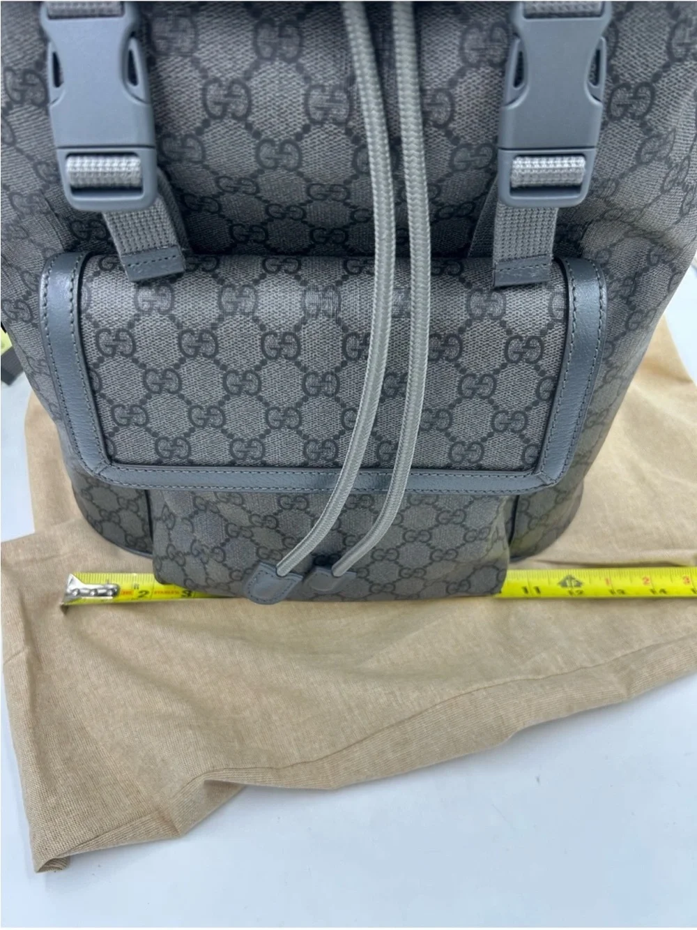 Unisex Gucci, GG supreme canvas backpack made in Italy NWT